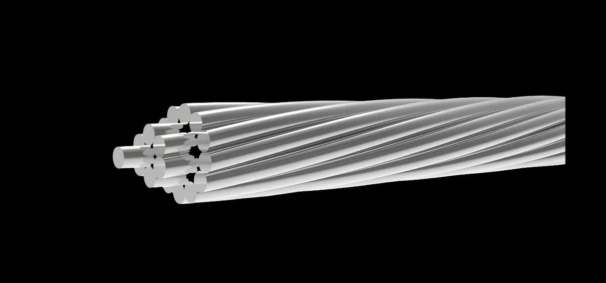 Aluminijumsko uže za nadzemne vodove (AAC · JUS Al uže), čistoće min. 99,7%, prema EN 50182 / DIN 48204.