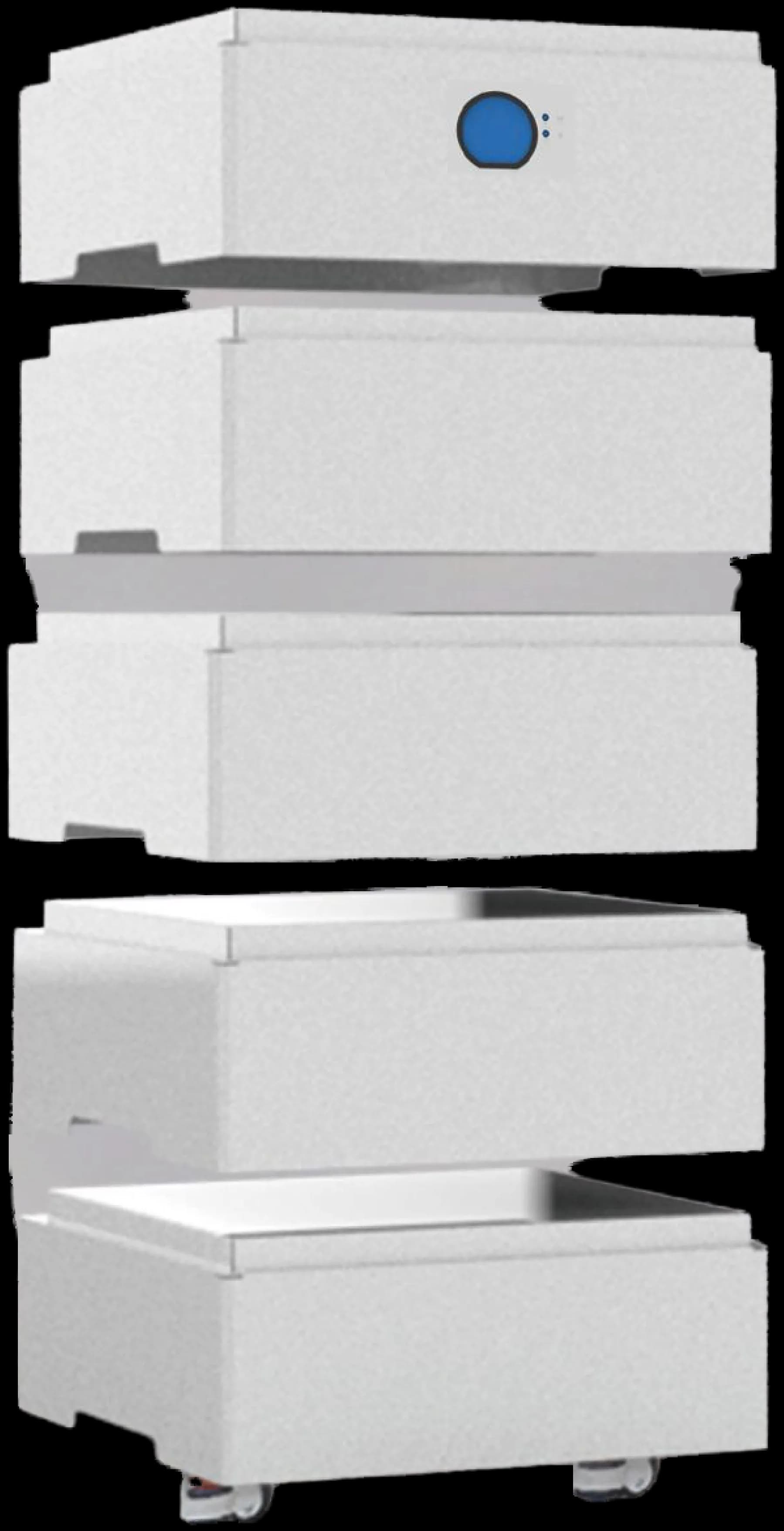 HZS je modularna baterija sa slaganjem u toranj (model HZS-100-16S). Slaganjem 2 do 6 modula (5120 Wh po modulu) postiže se ukupna energija od 10,24 do 30,72 kWh, uz nominalni napon 51,2 V i LiFePO4 (LFP) ćelije.