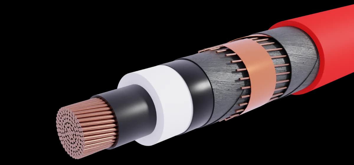 Srednjenaponski jednožilni kabl 12/20 kV sa bakarnim provodnikom, XLPE izolacijom, ekranom od bakarnih žica i PVC plaštom (N2XSY · JUS XHP 48).