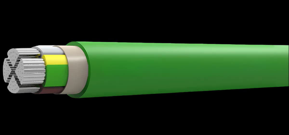 Energetski kabl 0,6/1 kV sa aluminijumskim provodnicima, XLPE izolacijom i HFFR (LSZH) plaštom (NA2XH).