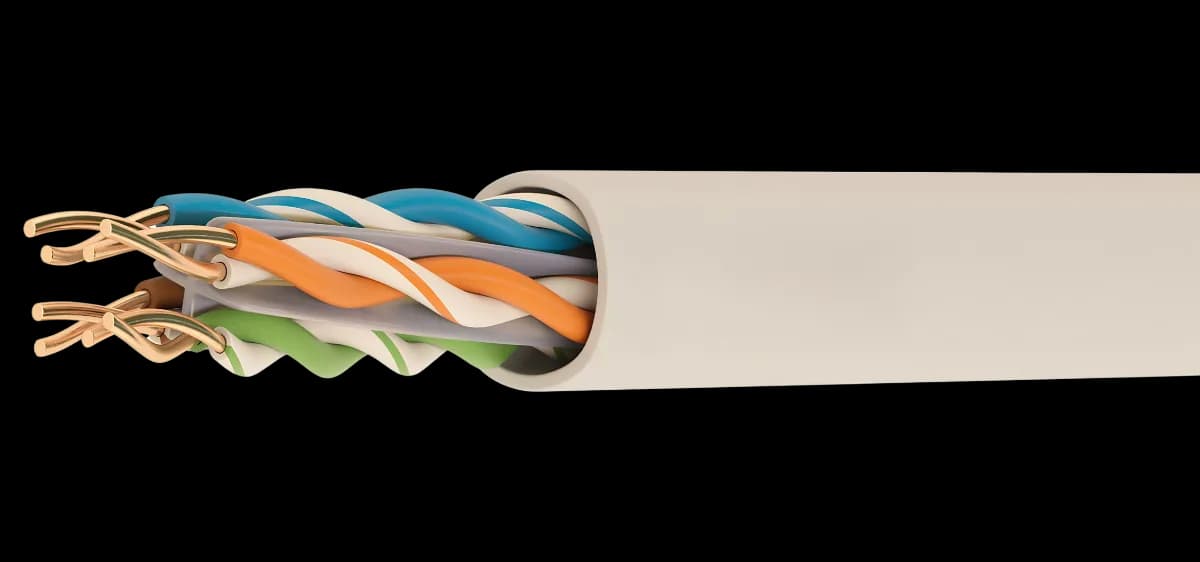 Category-6 U/UTP data kabl, 4 upredene parice, pun Cu provodnik, PE izolacija, zvezdasti separator, PVC plašt (siva RAL 7035); Gigabit Ethernet / PoE.